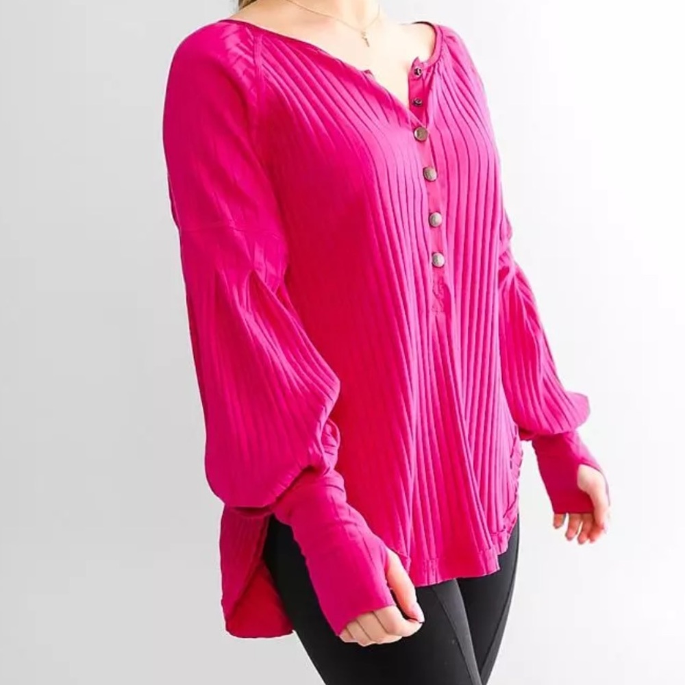 FP movement Bella Henley Color RUST - Picture 3 of 5